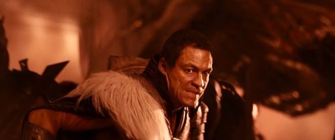 The scowl is a dead giveaway to the fact that he's the villain.