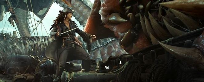 The last we see of him...or is it? After all, there are two more "Pirates of the Caribbean" films to go!