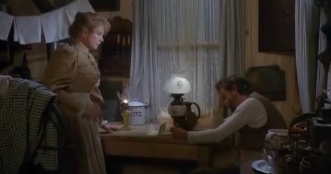 "Em, why did we fire our three farmhands?" "Henry, we just can't have them around; they're too much of a temptation for Dorothy." "And yet if these farmhands were women, we'd be criticized for being anti-feminist." "Oh hush, Henry!"