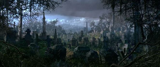 "When the crypt doors creak and the tombstones quake, spooks come out for a swinging wake..."