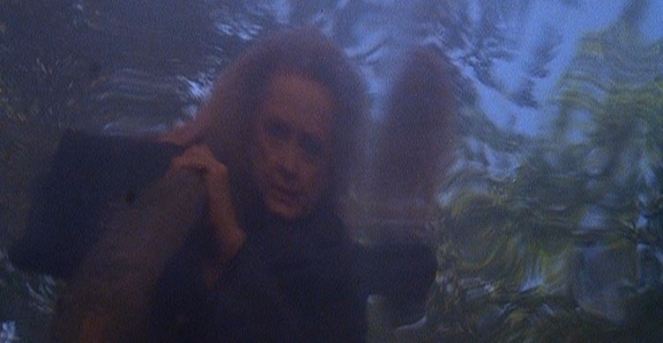 "That's what you get for wandering off into my woods, Blondie!"