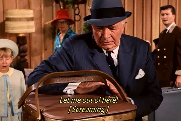 "Um...those are just rare Abyssinian geese in my picnic basket. Nothing to worry about!"