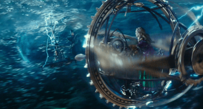 So, Time has a backup time machine? Why doesn't the Red Queen use that? Well, I guess only he can use it since he's Time. Also, is anyone else getting a Tron vibe from this?